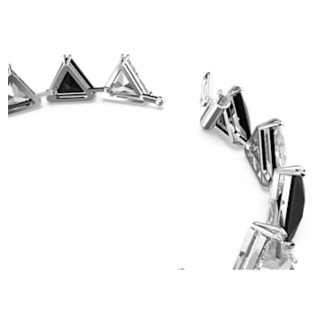 Millenia bracelet, Triangle cut crystals, Black - Swarovski, 5619154