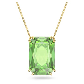 Millenia 链坠, 八角形切割, 绿色, 镀金色调 - Swarovski, 5619491