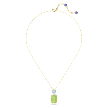 Orbita 项链, 八角形切割, 流光溢彩, 镀金色调 - Swarovski, 5619787