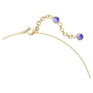 Orbita necklace, Octagon cut, Small, Multicolored, Gold-tone plated - Swarovski, 5619787