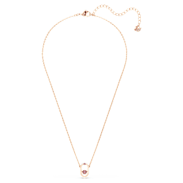 Swarovski Sparkling Dance Anhänger, Rundschliff, Ovale Form, Rot, Roségold-Legierungsschicht - Swarovski, 5620550