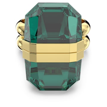 Pierścionek Lucent, Zapięcie magnetyczne, Zielony, Powłoka w odcieniu złota - Swarovski, 5620713