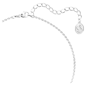 Signum pendant, Swan, Long, White, Rhodium plated - Swarovski, 5621098