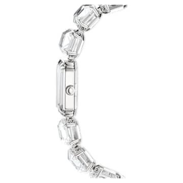 Relógio, Pulseira de corte octagonal, Branco, Aço inoxidável - Swarovski, 5621173