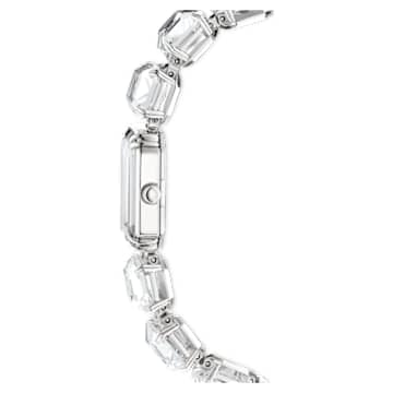 Zegarek, Bransoletka z kryształami w szlifie ośmiokątnym, Biały, Stal szlachetna - Swarovski, 5621173