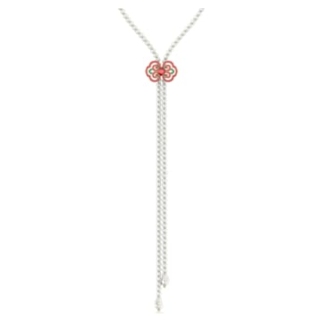 Gratia necklace, Red, Gold-tone plated - Swarovski, 5622094