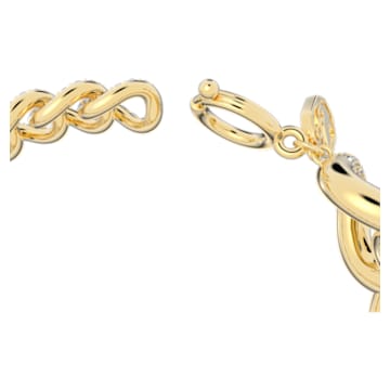 Dextera bracelet, Pavé, White, Gold-tone plated - Swarovski, 5622221