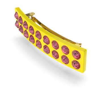 Hair clip, Pink, Gold-tone plated - Swarovski, 5622228