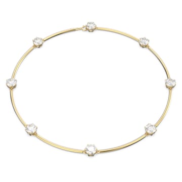 Constella 项链, 圆形切割, 白色, 闪耀的镀金色调 - Swarovski, 5622720