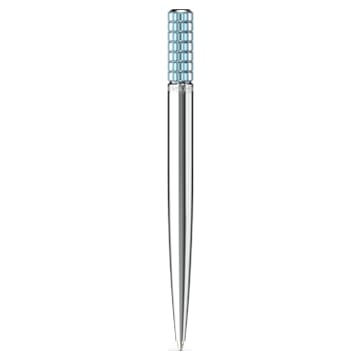 Ballpoint pen, Blue, Chrome plated - Swarovski, 5623052