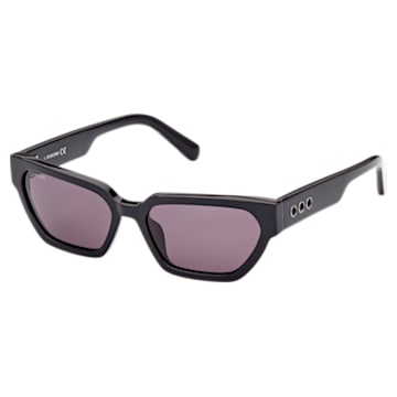 Sunglasses, Narrow cat-eye, SK0348 01A, Black - Swarovski, 5625306