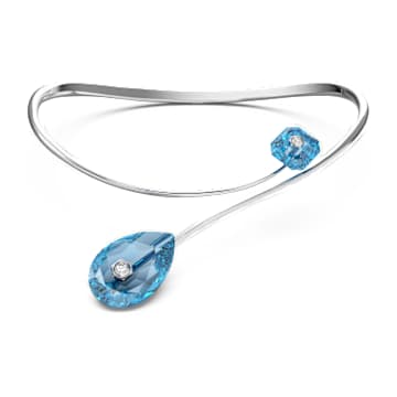Numina 项链, 蓝色, 镀铑 - Swarovski, 5625314