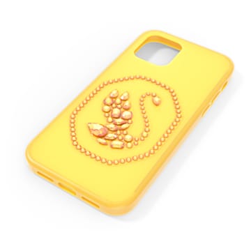Smartphone case, Swan, iPhone® 12/12 Pro, Yellow - Swarovski, 5625636