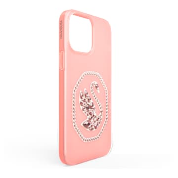 Smartphone case, Swan, iPhone® 13 Pro Max, Pale pink - Swarovski, 5625640