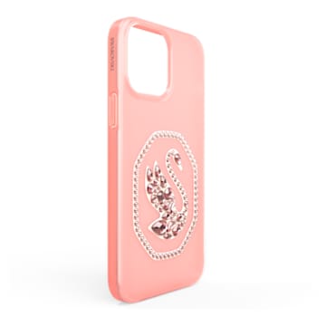 Smartphone case, Swan, iPhone® 13 Pro Max, Pink - Swarovski, 5625640