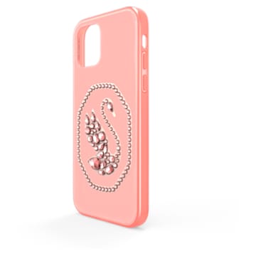 Smartphone case, Swan, iPhone® 12/12 Pro, Pink - Swarovski, 5625641