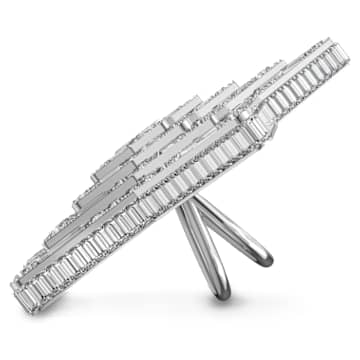 Stella ring, Mixed cuts, Star, Large, White, Rhodium plated - Swarovski, 5626374