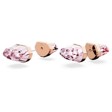 Lucent stud earrings, Pink, Rose gold-tone plated - Swarovski, 5626603