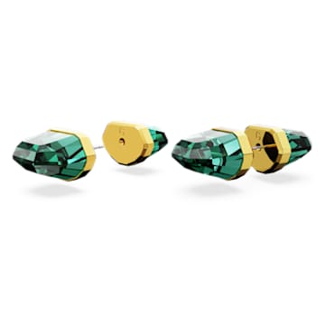 Pendientes de botón Lucent, Verdes, Baño tono oro - Swarovski, 5626604
