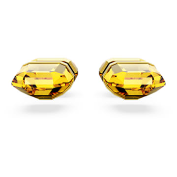 Lucent stud earrings, Yellow, Gold-tone plated - Swarovski, 5626605