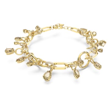 Imber 项链, 咖啡色, 镀金色调 - Swarovski, 5626893