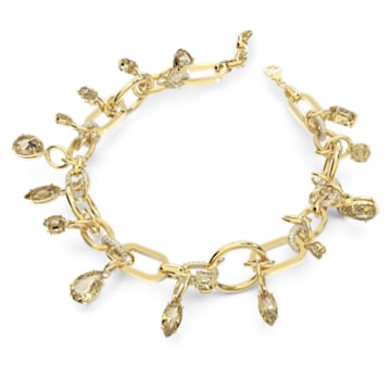 Imber 项链, 咖啡色, 镀金色调 - Swarovski, 5626893