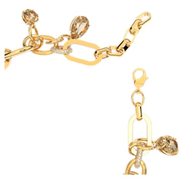 Náhrdelník Imber, Hnědá, Pokoveno ve zlatém odstínu - Swarovski, 5626893