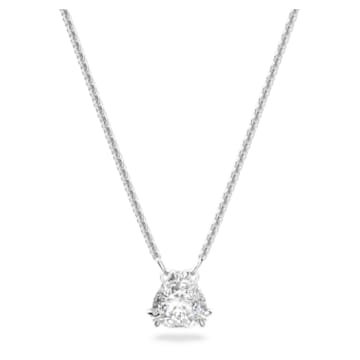 Millenia pendant, Trilliant cut crystal, White, Rhodium plated - Swarovski, 5628352