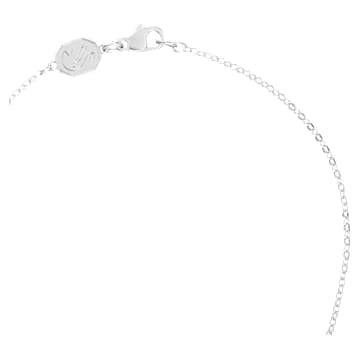 Collier en Y Signum, Cygne, Bleu, Métal rhodié - Swarovski, 5628544