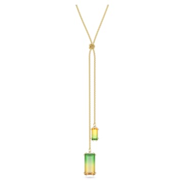 Millenia Y pendant, Multicoloured, Gold-tone plated - Swarovski, 5628706