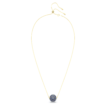 Curiosa pendant, Triangle cut, Blue, Gold-tone plated - Swarovski, 5629228