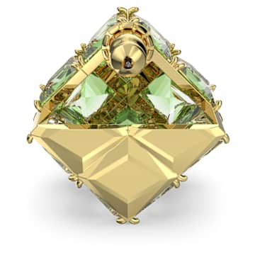 Curiosa fülbevaló, Egyedülálló, Négyszög metszés, Zöld, Aranytónusú bevonattal - Swarovski, 5630311