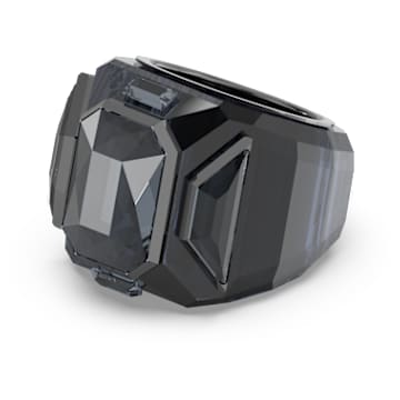 Bague cocktail Chroma Noire M tal plaqu ruth nium