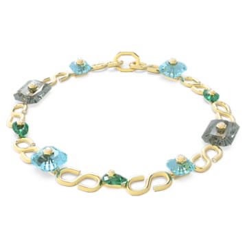 Numina necklace, Mixed cuts, Multicoloured, Gold-tone plated - Swarovski, 5630945