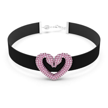 Sublima choker Heart Pink Rhodium plated