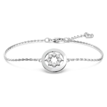 Further bracelet, Circle, White, Rhodium plated - Swarovski, 5632067
