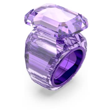 Anillo de cóctel Lucent, Talla octogonal, Morado - Swarovski, 5632447