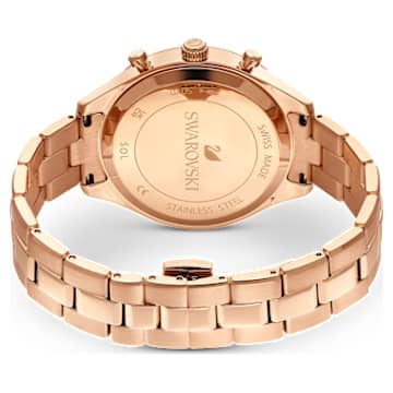 Relógio Octea Lux Sport, Fabrico suíço, Pulseira de metal, Castanho, Acabamento em dourado - Swarovski, 5632472