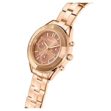 Octea Lux Sport óra, Svájci gyártmány, Fémszíj, Barna, Arany árnyalatú felület - Swarovski, 5632472