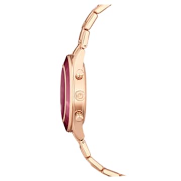 Octea Lux Sport óra, Svájci gyártmány, Fémszíj, Piros, Rózsaarany árnyalatú felület - Swarovski, 5632475