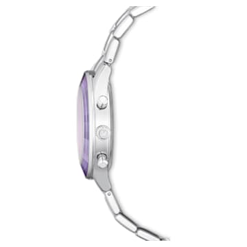 Octea Lux Sport watch, Metal bracelet, Purple, Stainless steel - Swarovski, 5632484