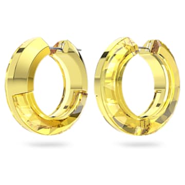 Lucent hoop earrings, Yellow - Swarovski, 5633435
