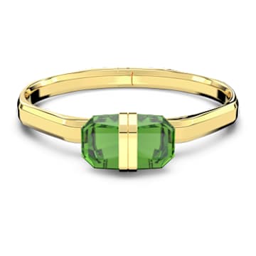 Lucent bangle, Magnetic closure, Green, Gold-tone finish - Swarovski, 5633624