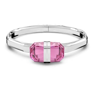 Bracelete Lucent, Fecho magnético, Rosa, Aço inoxidável - Swarovski, 5633628