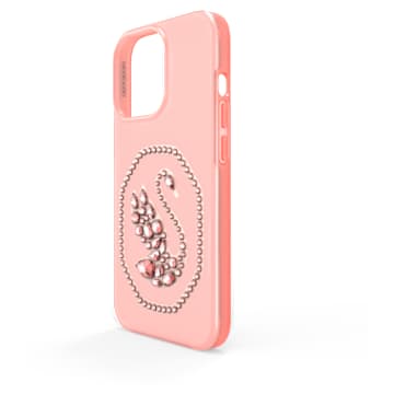 Smartphone case, Swan, iPhone® 13, Pale pink - Swarovski, 5633712