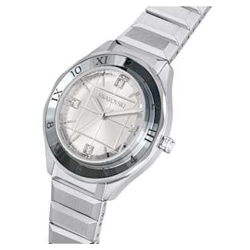 37mm watch, Swiss Made, Metal bracelet, Silver tone, Stainless steel - Swarovski, 5634648