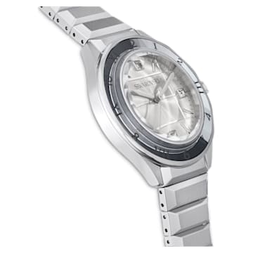 37mm watch, Swiss Made, Metal bracelet, Silver Tone, Stainless steel - Swarovski, 5634648