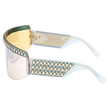 Sluneční brýle, Maska, Gradientní odstín, SK0363 30X, Modrá - Swarovski, 5634749
