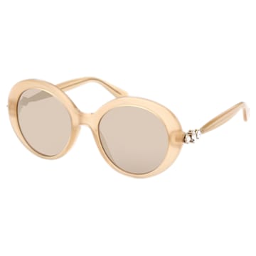 Sunglasses, Oval shape, SK0360 45G, Gold tone - Swarovski, 5634751