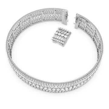 Ovratnica Hyperbola, Mešani rezi, Bela, Prevleka iz rodija - Swarovski, 5635347